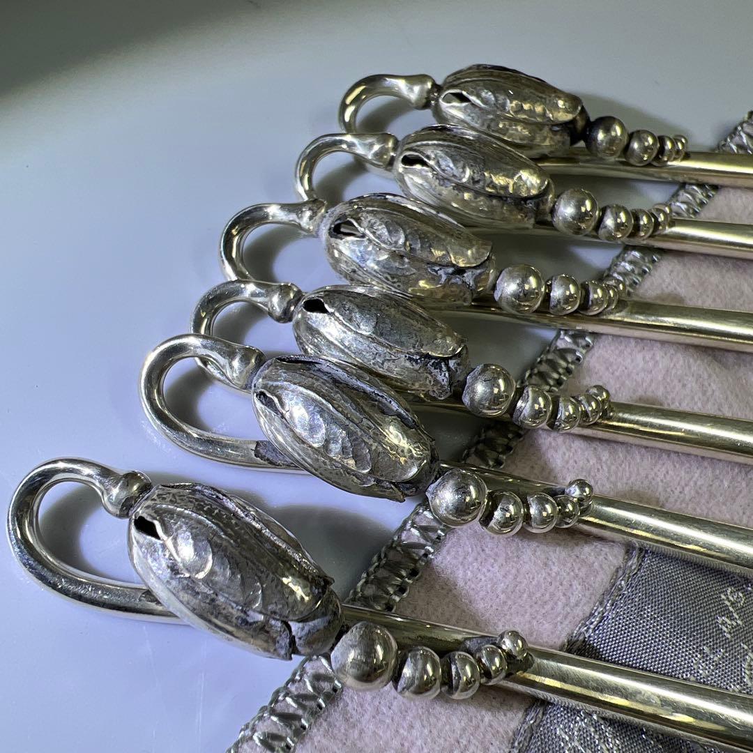 ジョージジェンセン　激レアブロッサムsterling925 デザートフォーク6本