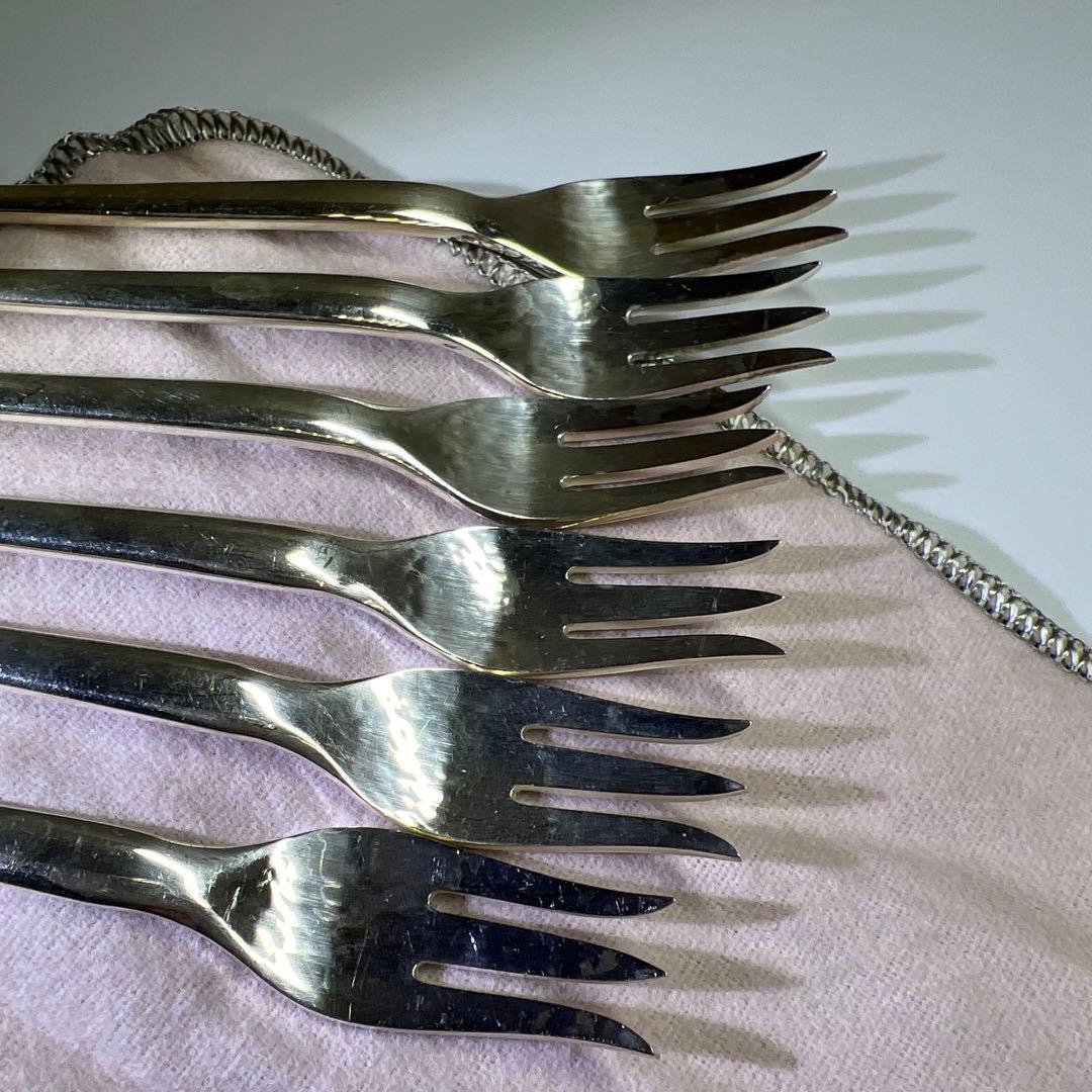 ジョージジェンセン　激レアブロッサムsterling925 デザートフォーク6本