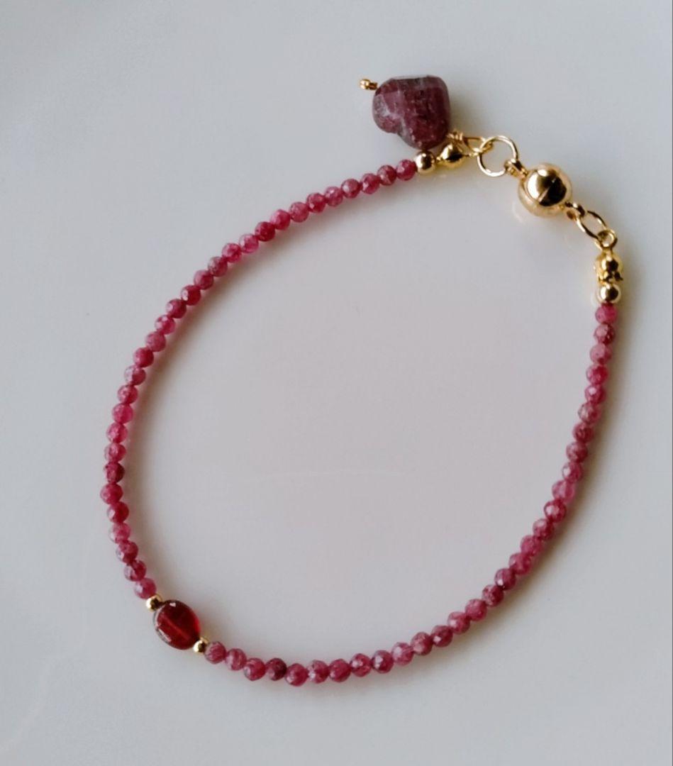 Kgf14 宝石質 高品質 天然石 ルビー ナチュラルルビー ブレスレット