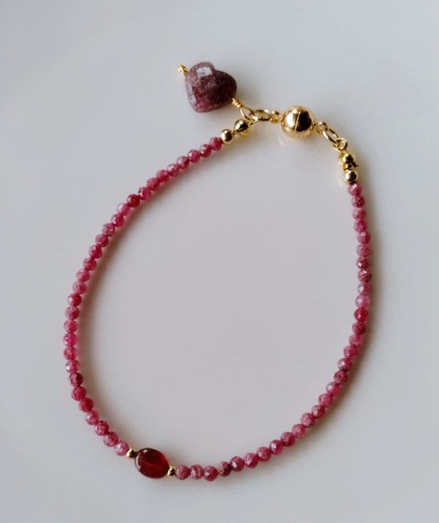 Kgf14 宝石質 高品質 天然石 ルビー ナチュラルルビー ブレスレット