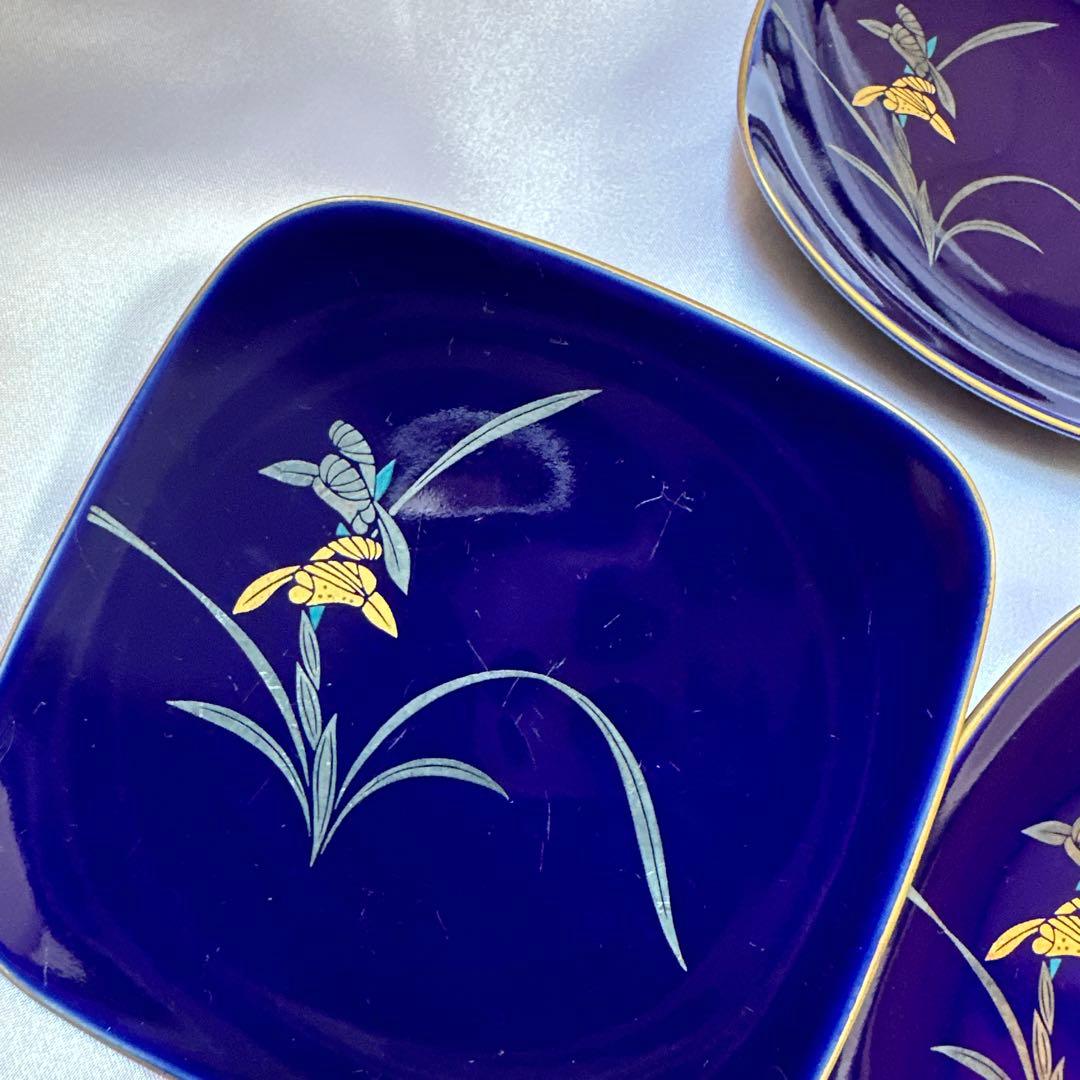 香蘭社 濃紺花柄皿 5枚セット 小皿 - メルカリ