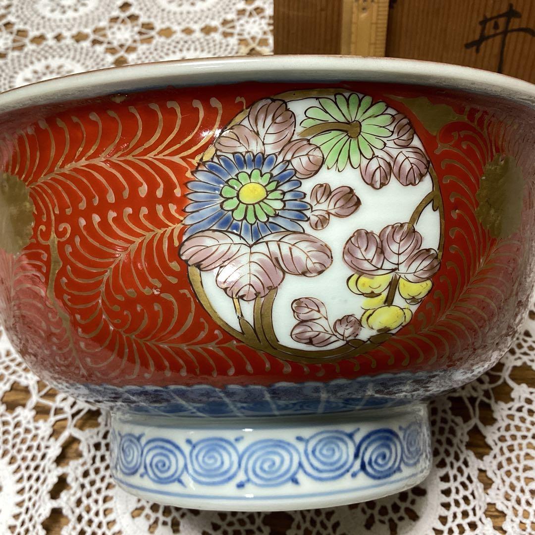 k38 古い伊万里焼の鉢　　錦手　　1個