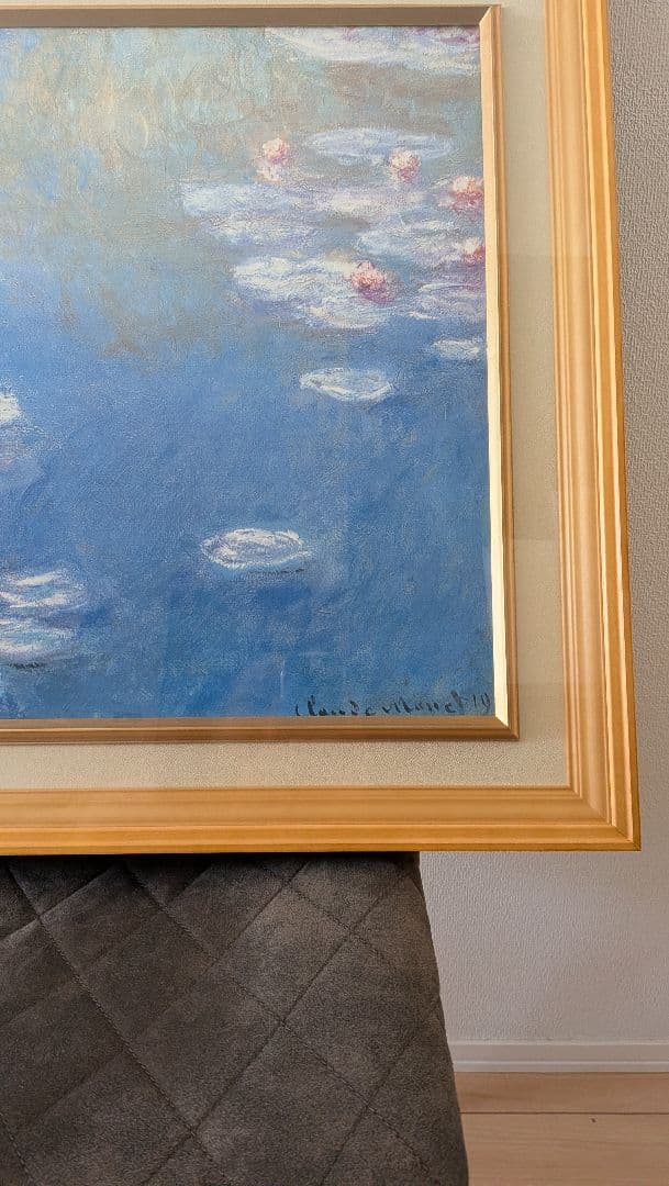 『睡蓮』 モネ 10号 立体複製画 木製フレーム