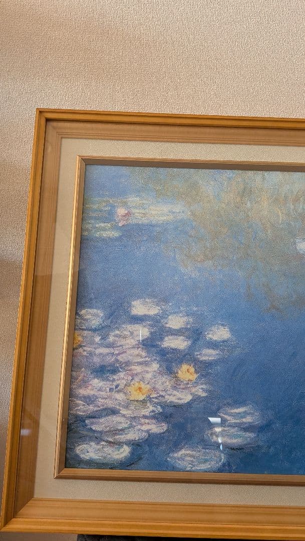 『睡蓮』 モネ 10号 立体複製画 木製フレーム