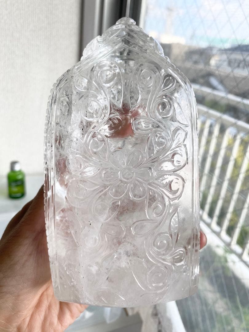 ヒマラヤ水晶ガネーシャ彫刻置物