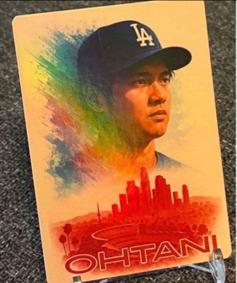 大谷翔平 SKYLINES インサートカード 虹色ホログラム加工 限定アート