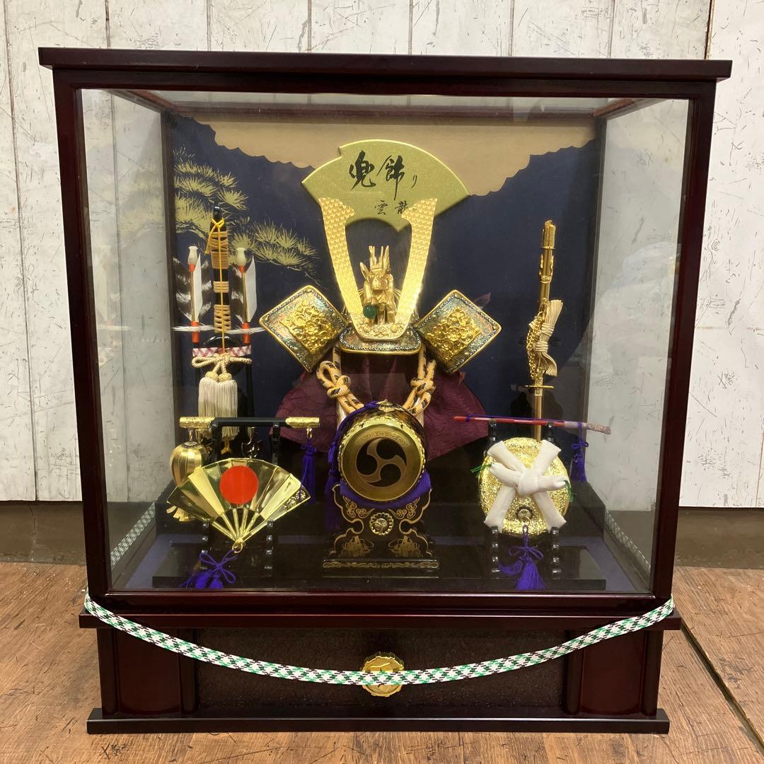 A-3 雲龍 五月人形 置物 兜飾り 成長祈願 装飾金具 ケース入り 節句飾り