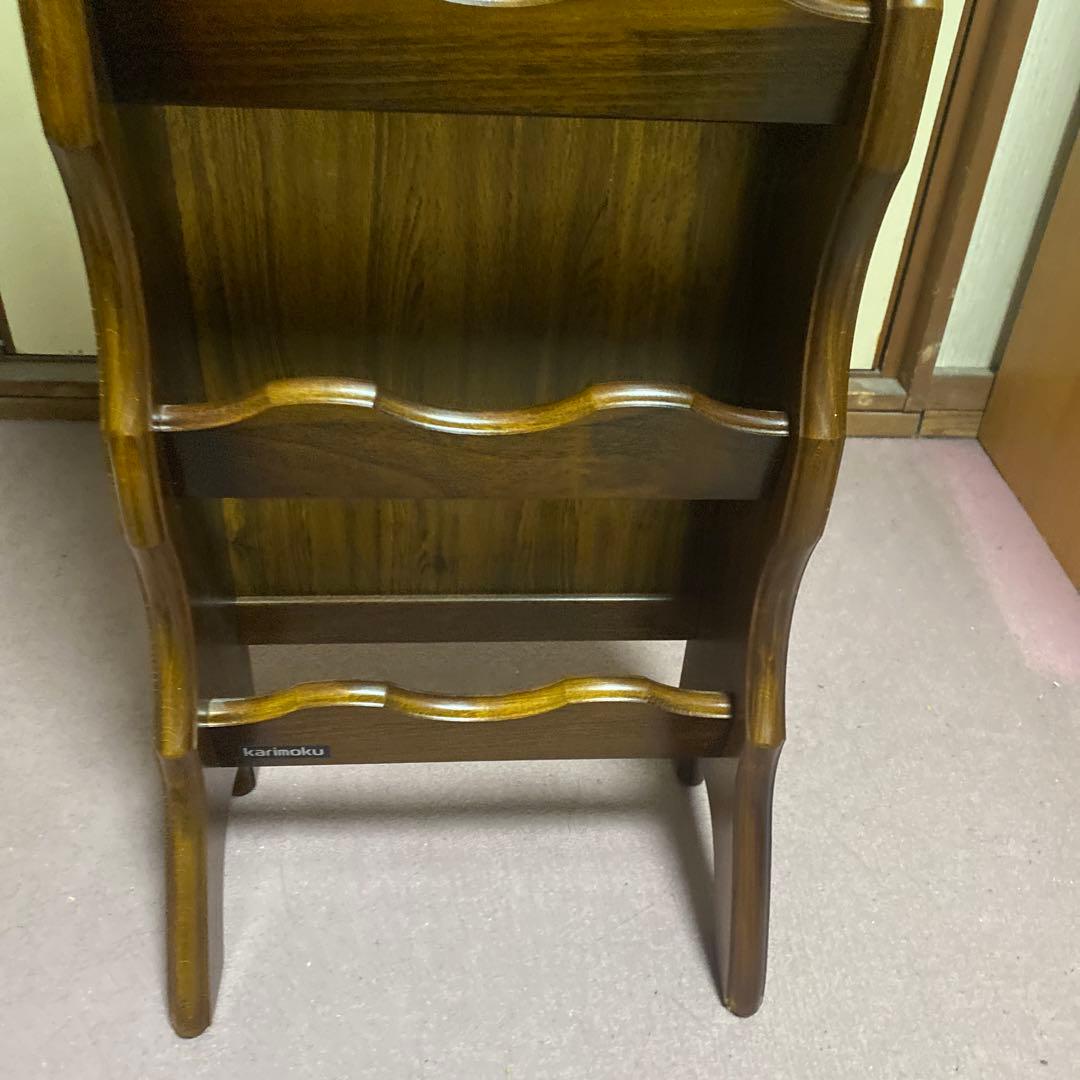 カリモク】木製スリッパラック 5段 ダークブラウン - メルカリ