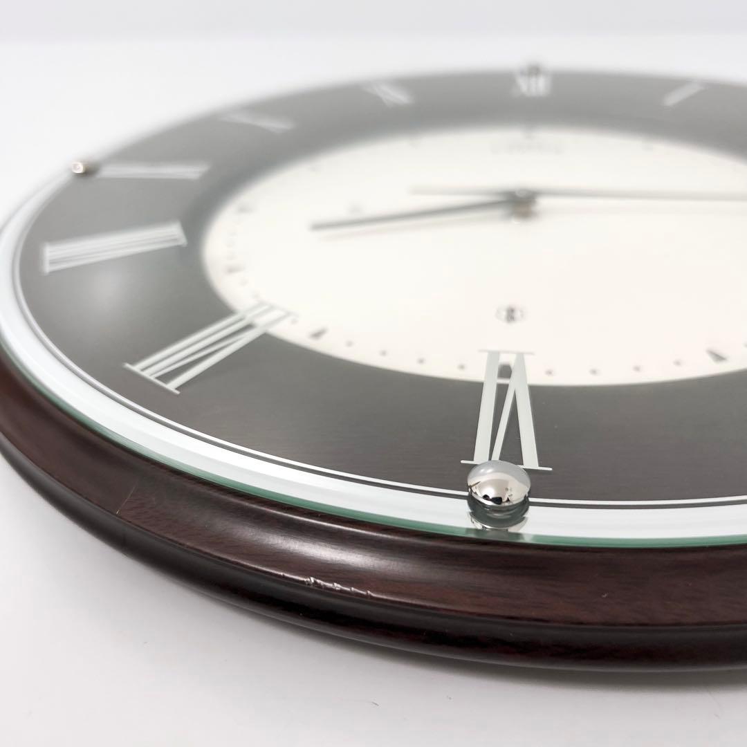 美品 SEIKO EMBLEM セイコー 電波時計 掛時計 HS540B 無垢