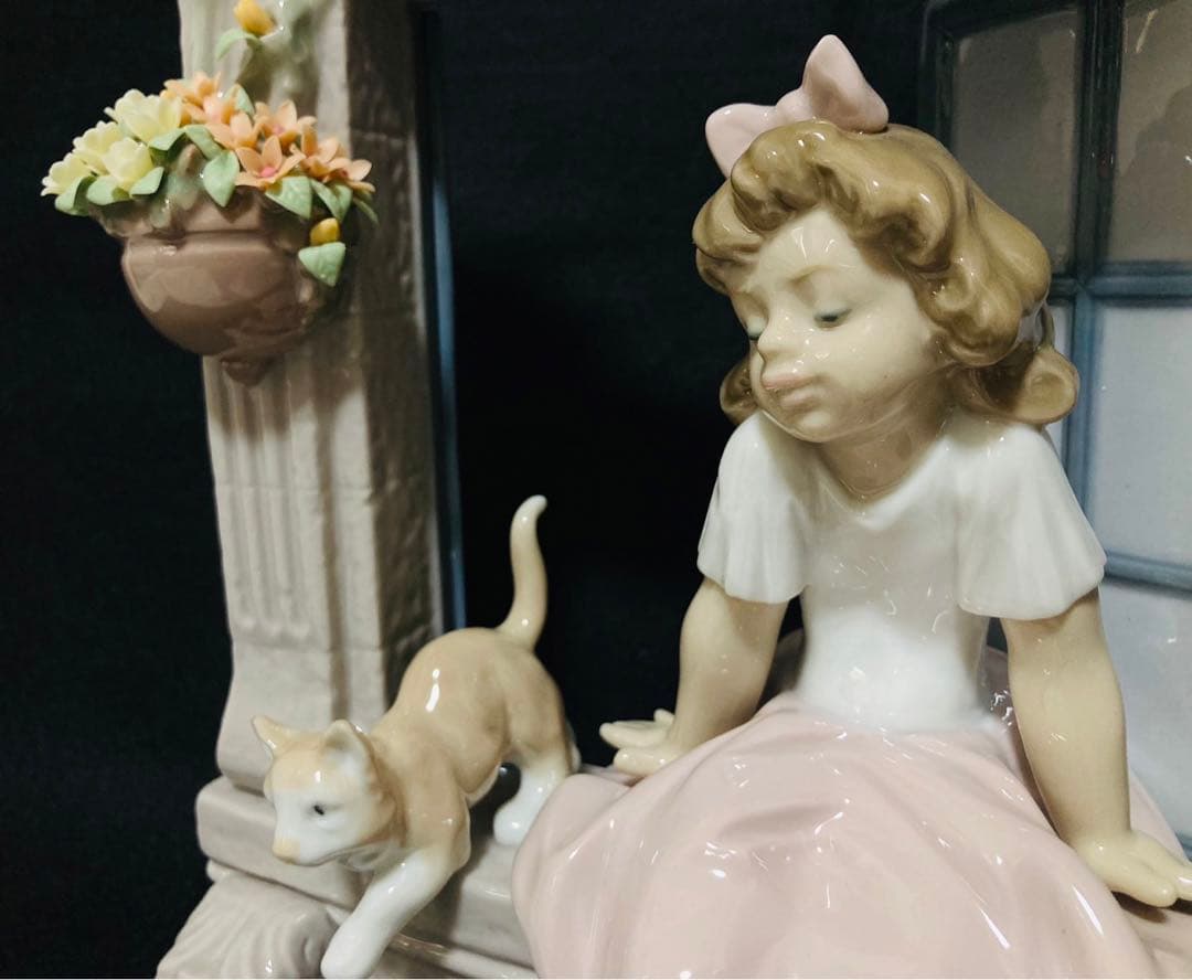 【超希少 美品】リヤドロ 日向ぼっこ 割れ欠け無し 廃盤作品 6817