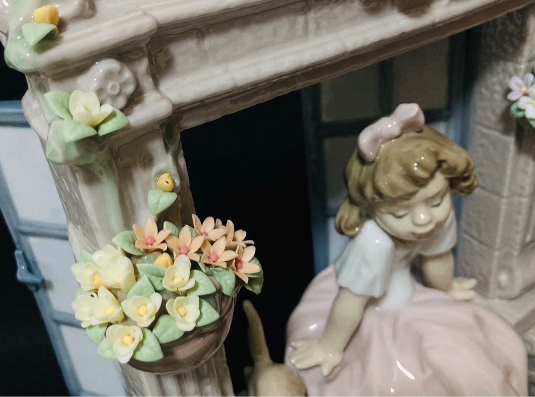 【超希少 美品】リヤドロ 日向ぼっこ 割れ欠け無し 廃盤作品 6817