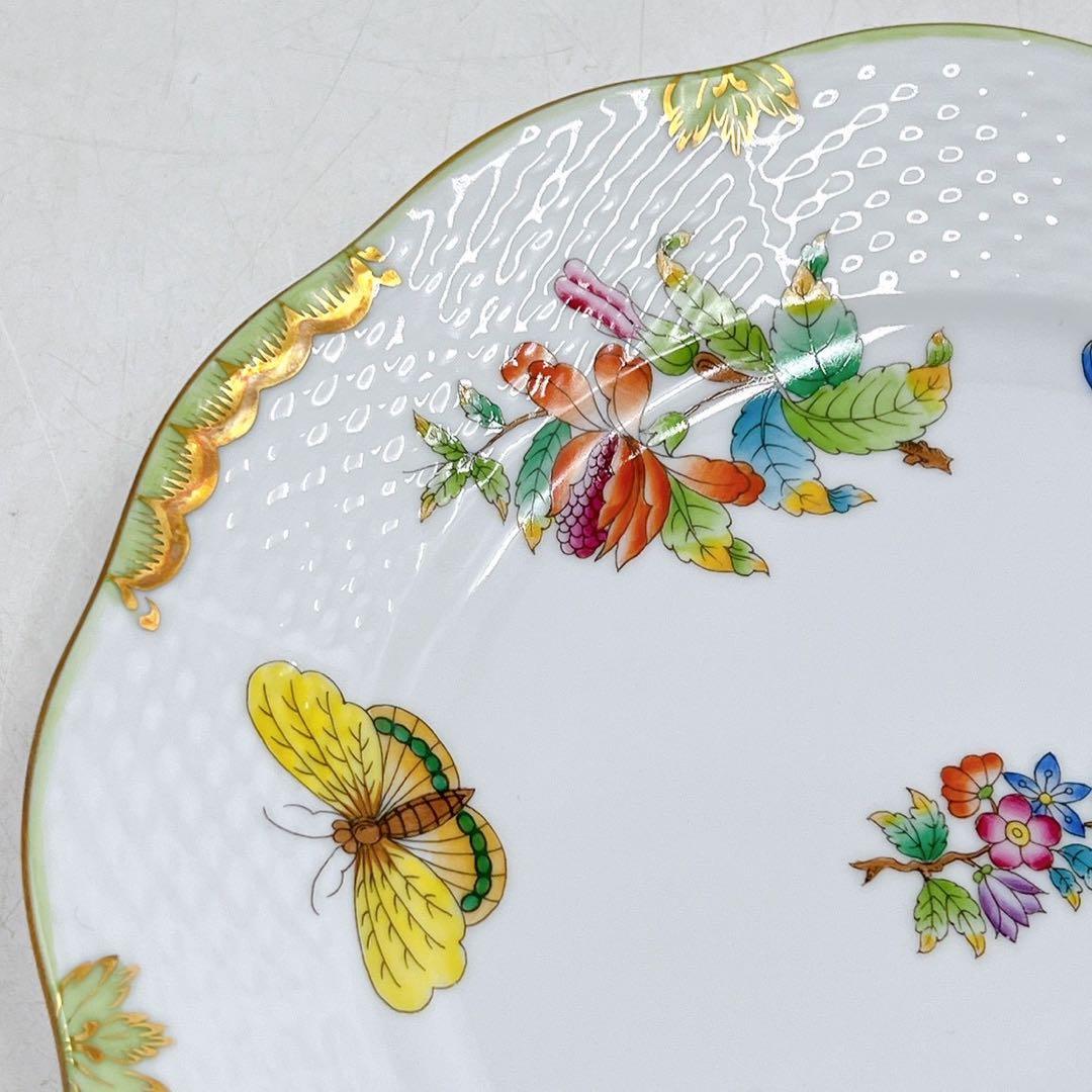 美品ヘレンド ヴィクトリアブーケ 19cm 21cm プレート 2枚セット 中皿