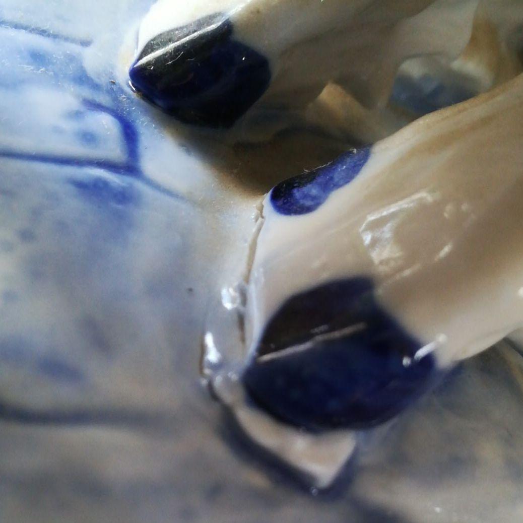 馬車　陶器製　置き物　貴婦人　置物　飾り物