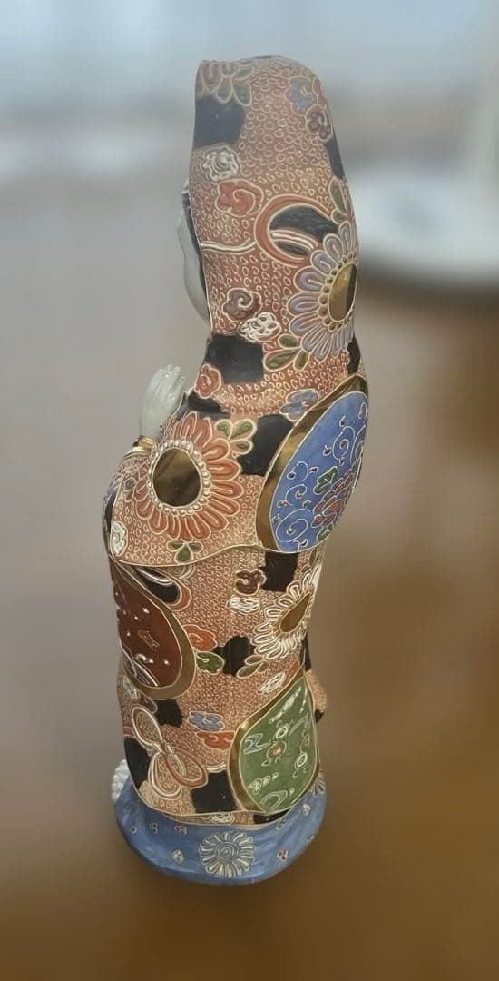 九谷焼　観音菩薩　金彩　美術置物　仏像　お守り