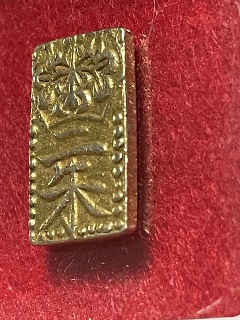 014 天保二朱判金 1.62g 江戸時代 金貨 本物 古銭　美品