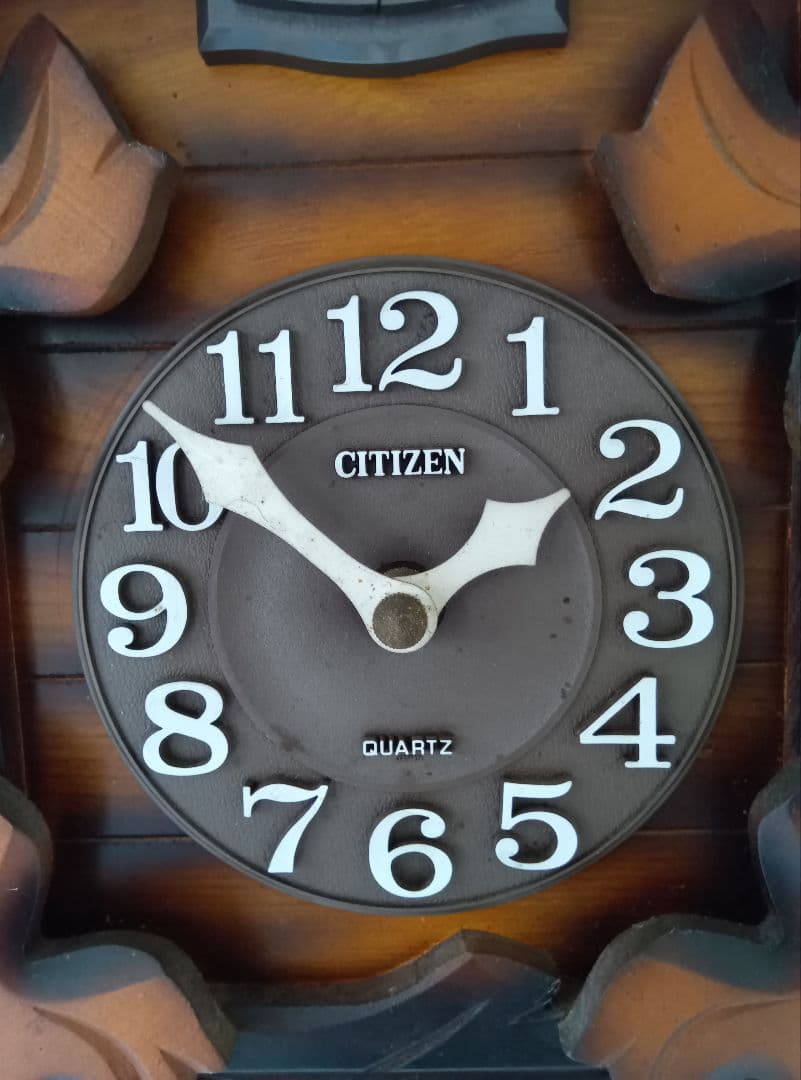 RHYTHMクォーツ　鳩時計　木製掛け時計　シチズン　レトロ　カッコー　動作品