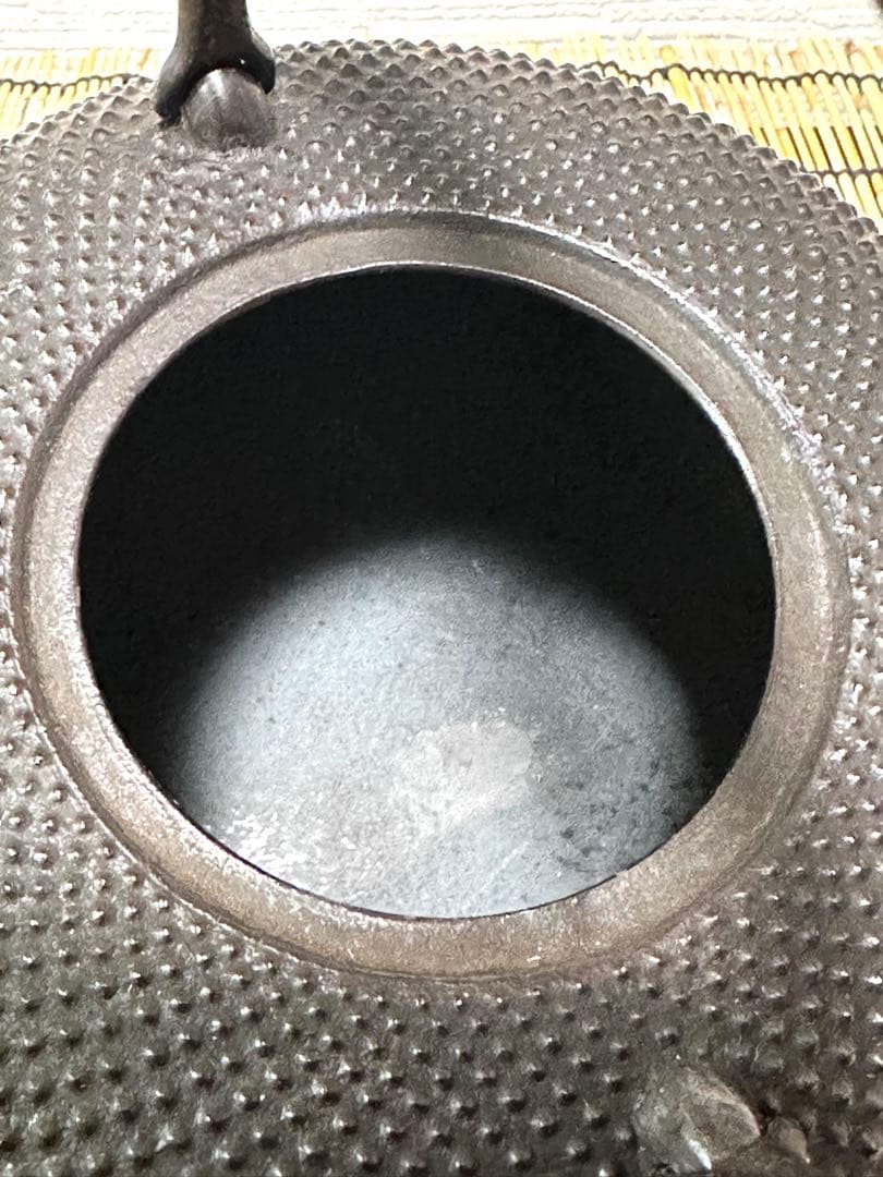 新品、供箱等付属品付 南部藤枝工房 藤枝 昌行作12型アラレ 南部鉄瓶