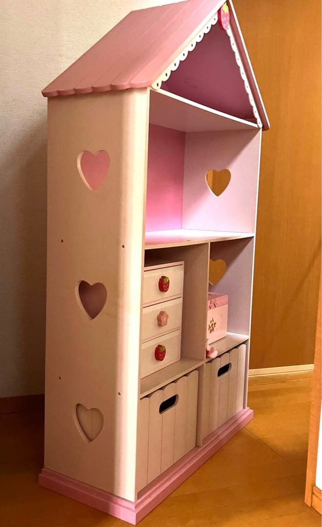 平成レトロ マザーガーデン 野いちご 棚 家具 本棚 木のおうち型 豪華
