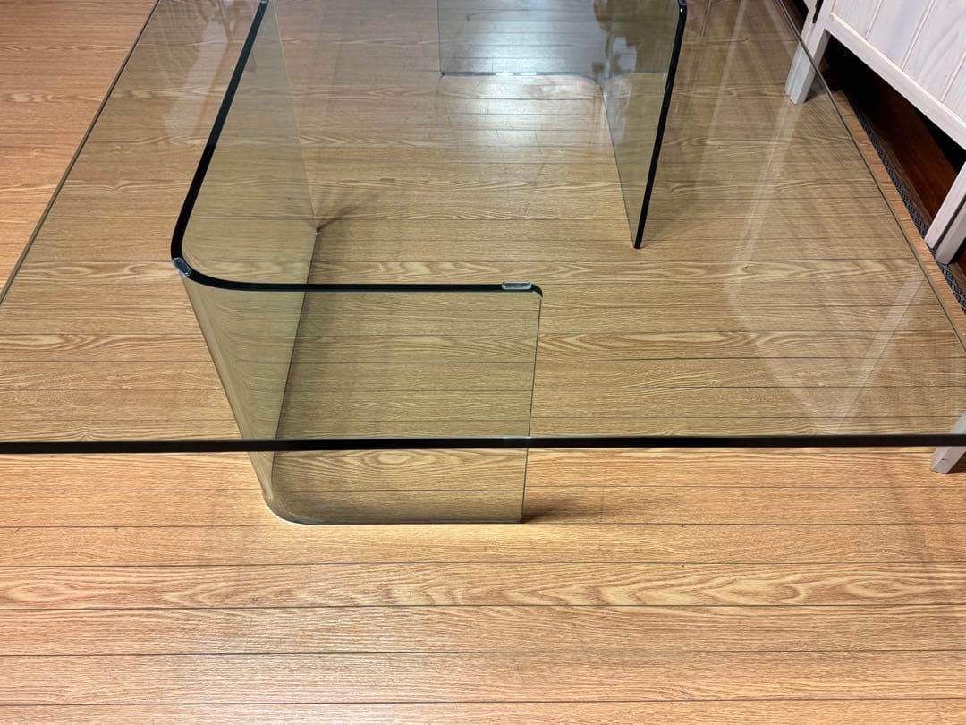 【美品】※引き取り限定※ガラステーブル センターテーブル ローテーブル