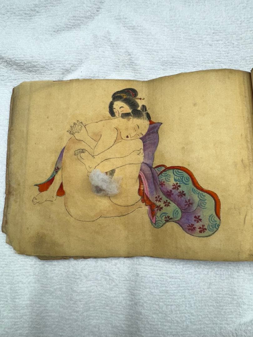 春画　10面　床枕　◆昭和3年製春本 枕絵 秘戯 美人画