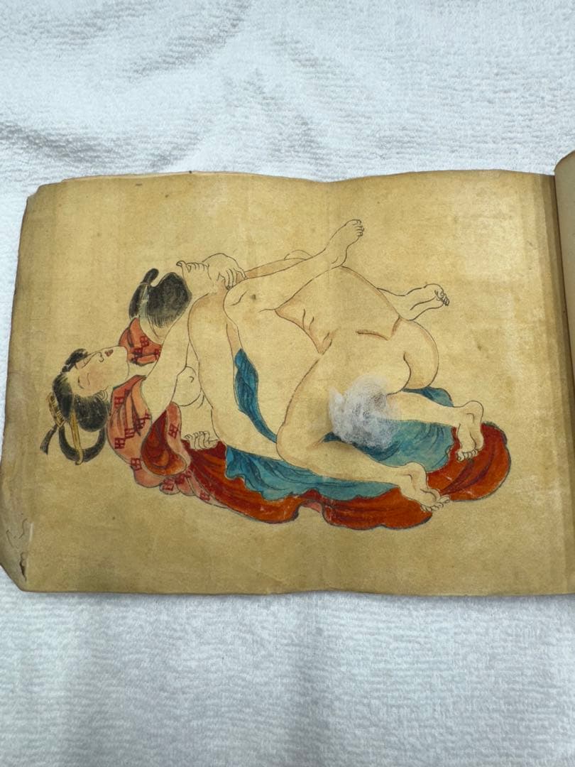 春画　10面　床枕　◆昭和3年製春本 枕絵 秘戯 美人画