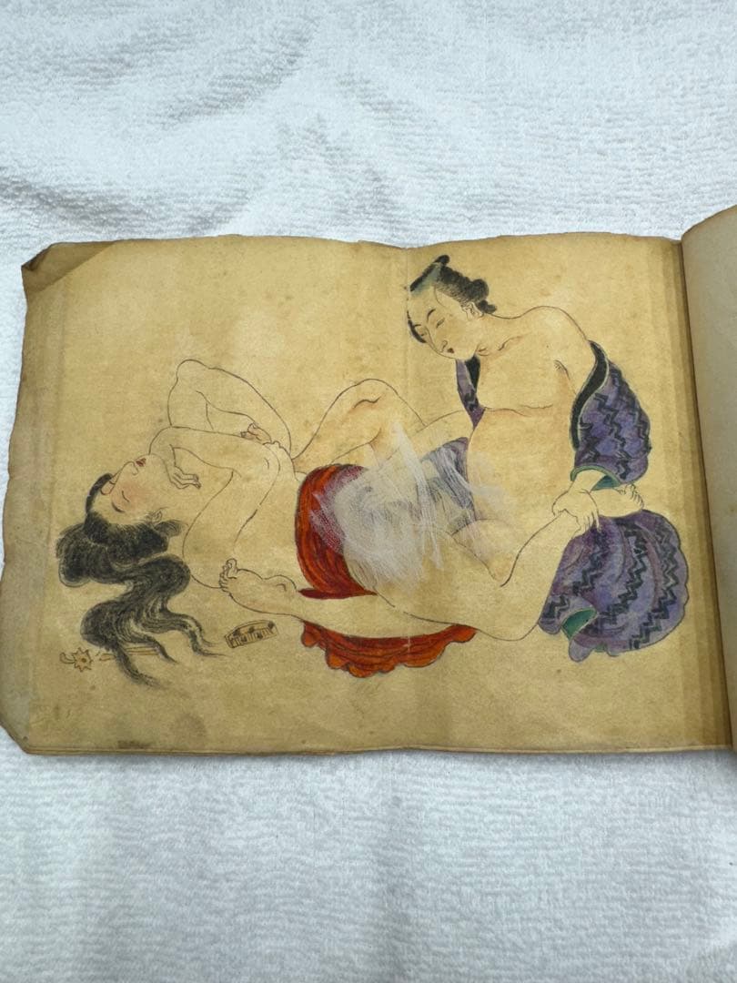 春画　10面　床枕　◆昭和3年製春本 枕絵 秘戯 美人画