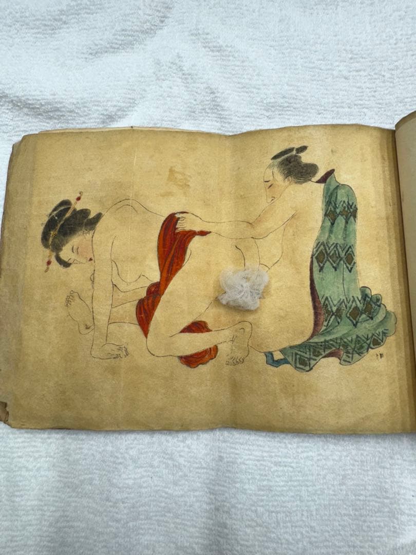 春画　10面　床枕　◆昭和3年製春本 枕絵 秘戯 美人画