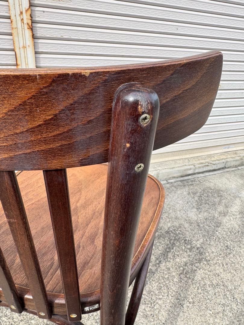 2脚セット チェア TON 曲木 ベントウッド ダークウォールナット - メルカリ