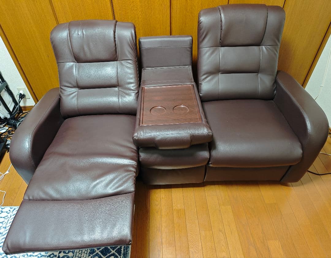 電動リクライニングソファ　3人掛け