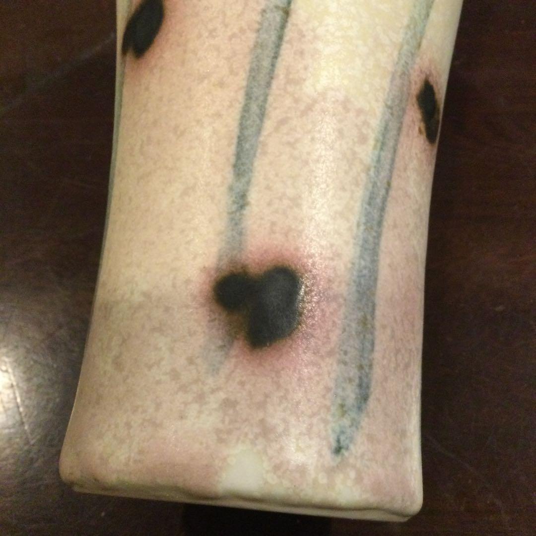 益子焼　土屋典保作　花びん　高さ約17cm 新品未使用