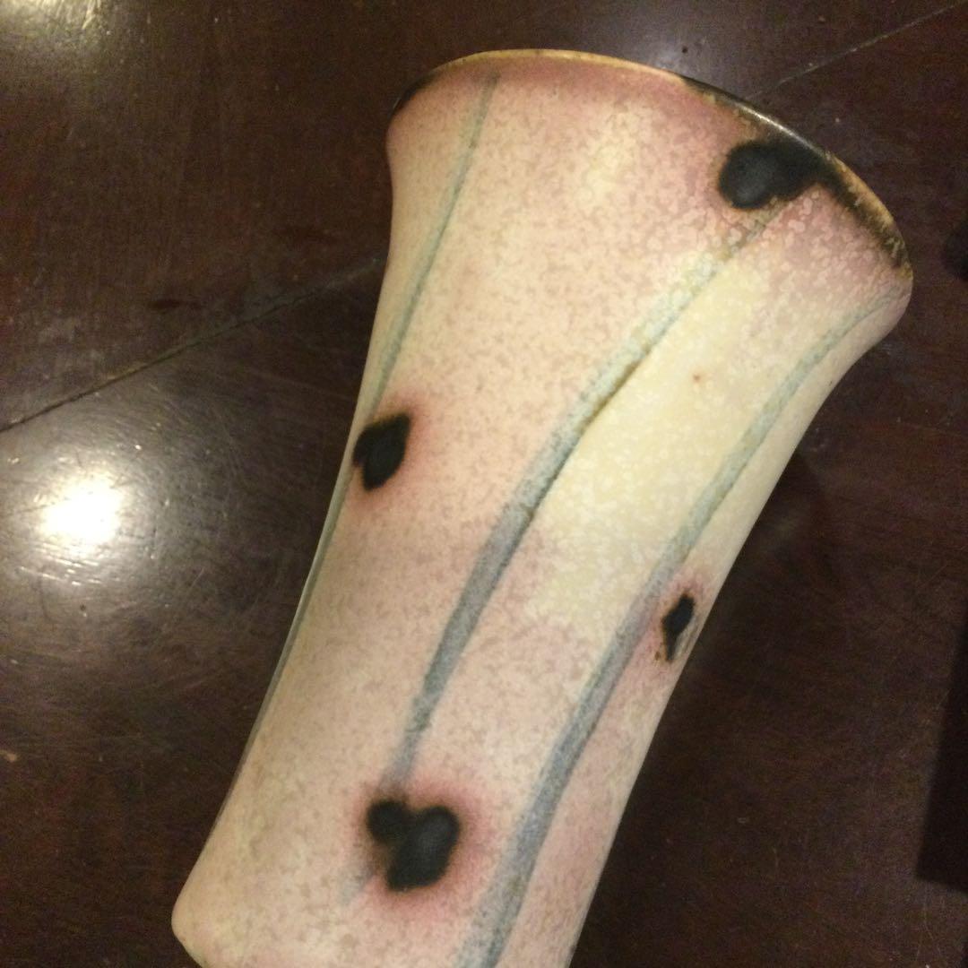 益子焼　土屋典保作　花びん　高さ約17cm 新品未使用