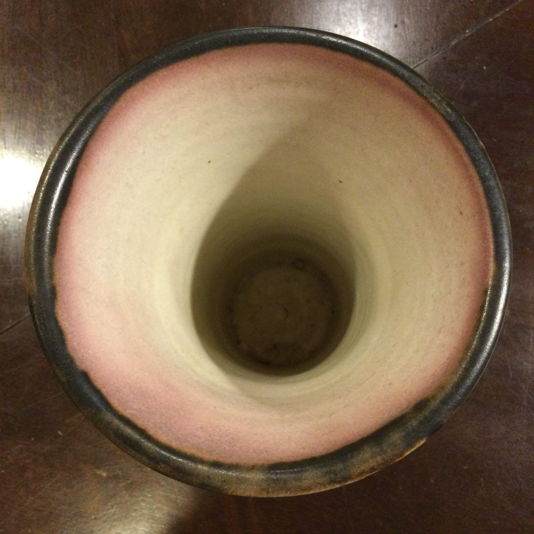 益子焼　土屋典保作　花びん　高さ約17cm 新品未使用