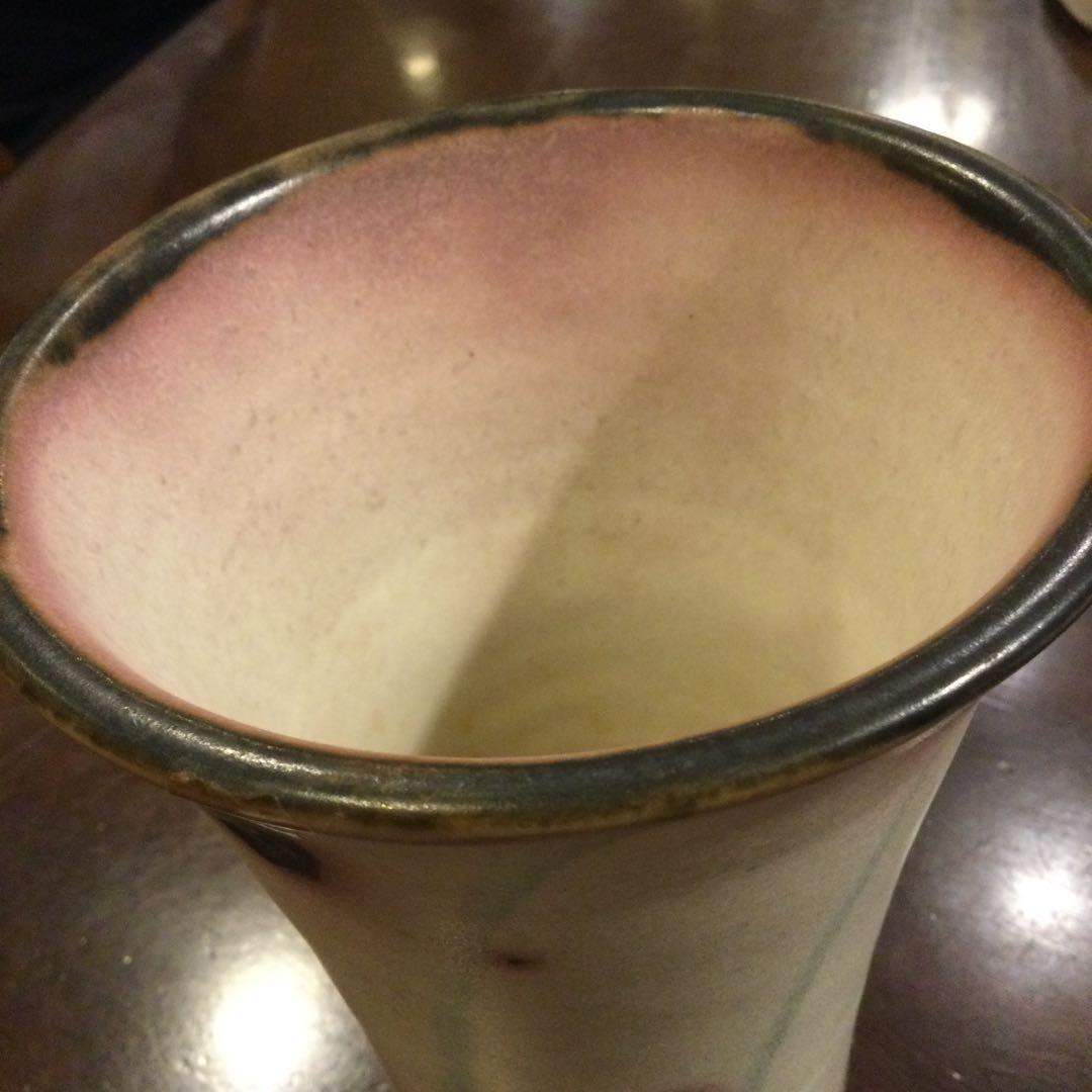 益子焼　土屋典保作　花びん　高さ約17cm 新品未使用