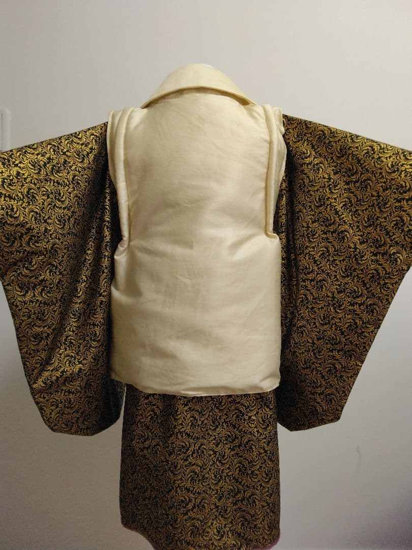 3歳着物くろ＆ゴールド