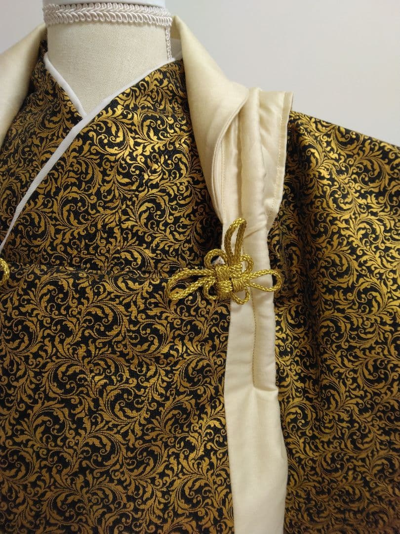 3歳着物くろ＆ゴールド