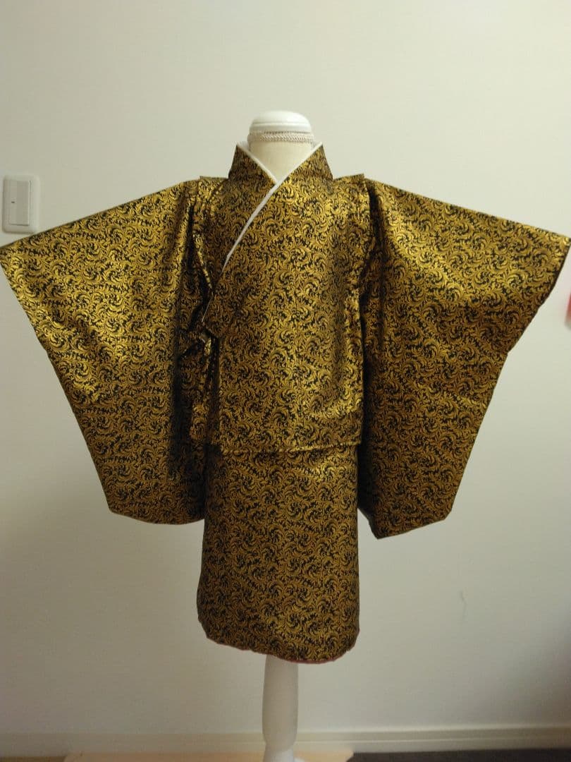 3歳着物くろ＆ゴールド