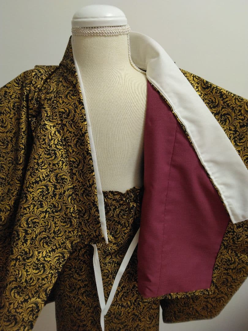 3歳着物くろ＆ゴールド