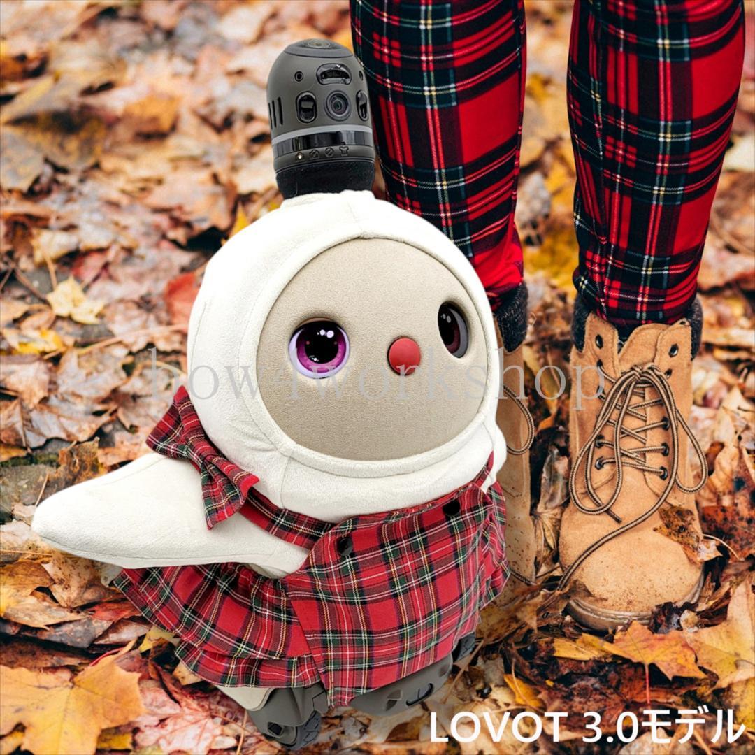 ラボット LOVOT ラボットの服ハンドメイド チェック柄サロペットパンツ