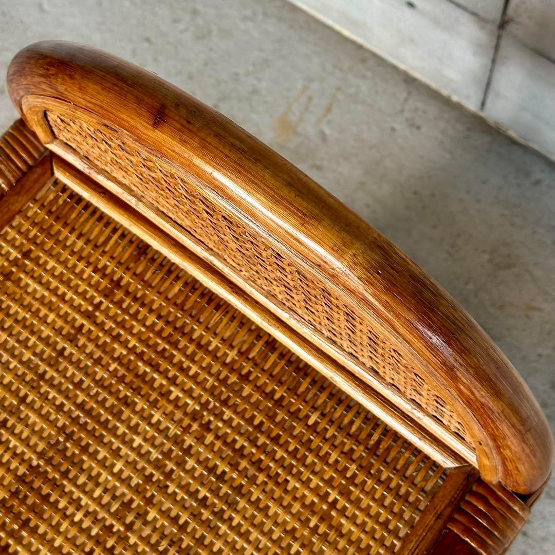 ✦ アンティーク調 ラタンキャビネット ✦ 2段バスケット付き収納ラック