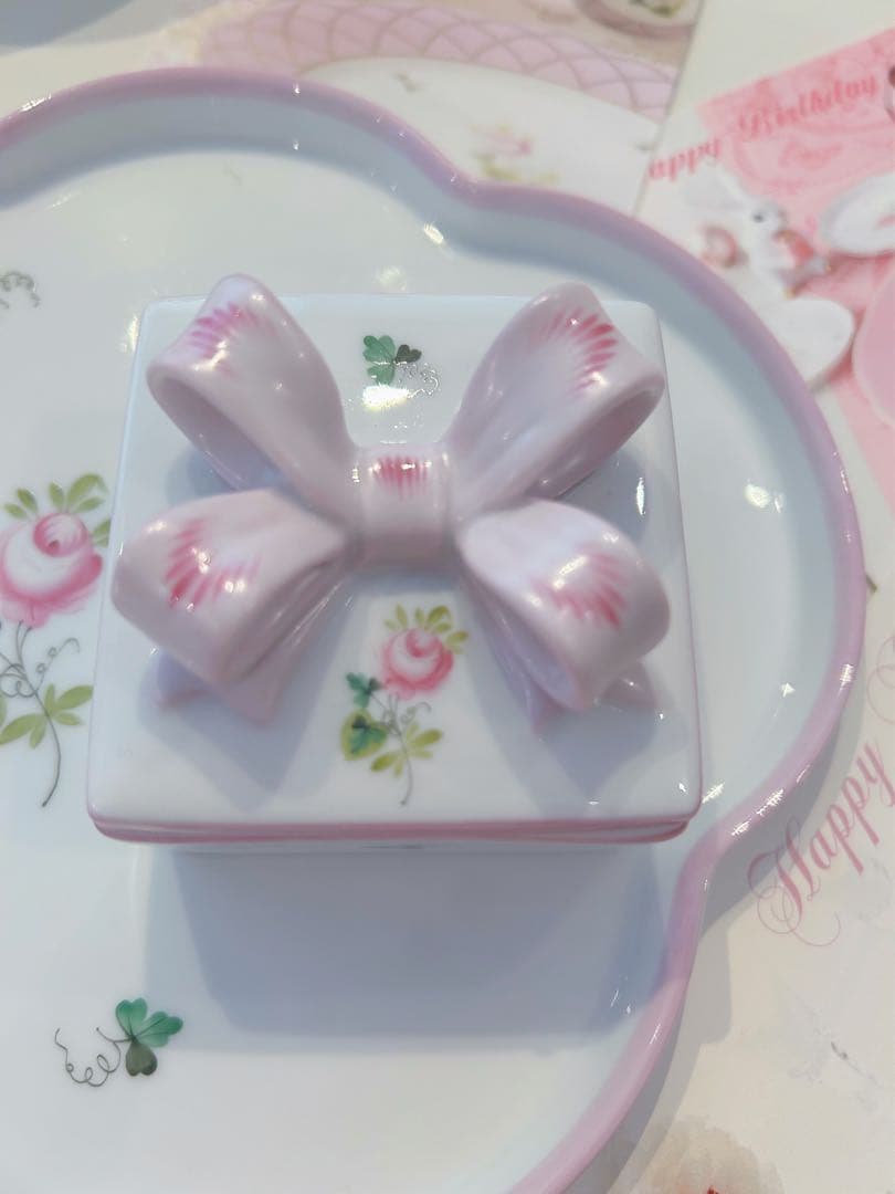 ♡奈桜♡さま御専用　ヘレンド　ウイーンの薔薇ピンク　 スカラッププレート25㎝