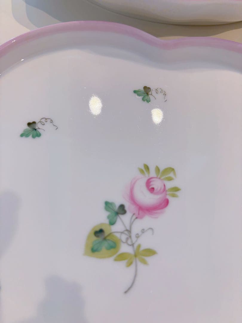 ♡奈桜♡さま御専用　ヘレンド　ウイーンの薔薇ピンク　 スカラッププレート25㎝