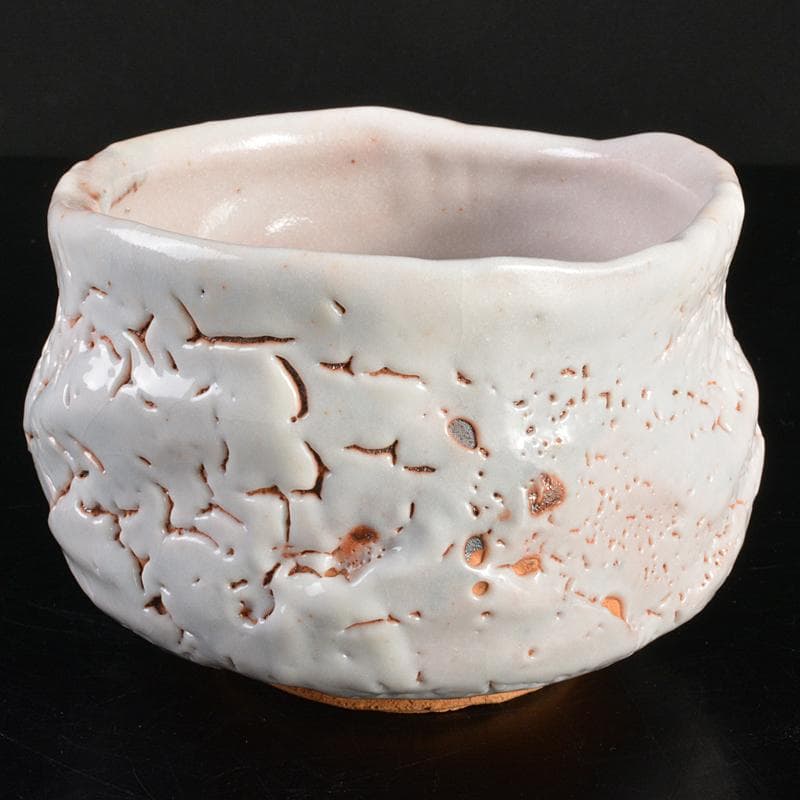 茶道具 加藤唐九郎 一無斎（一ム斎）作 志野茶碗 銘渕玄 共箱 U R6999