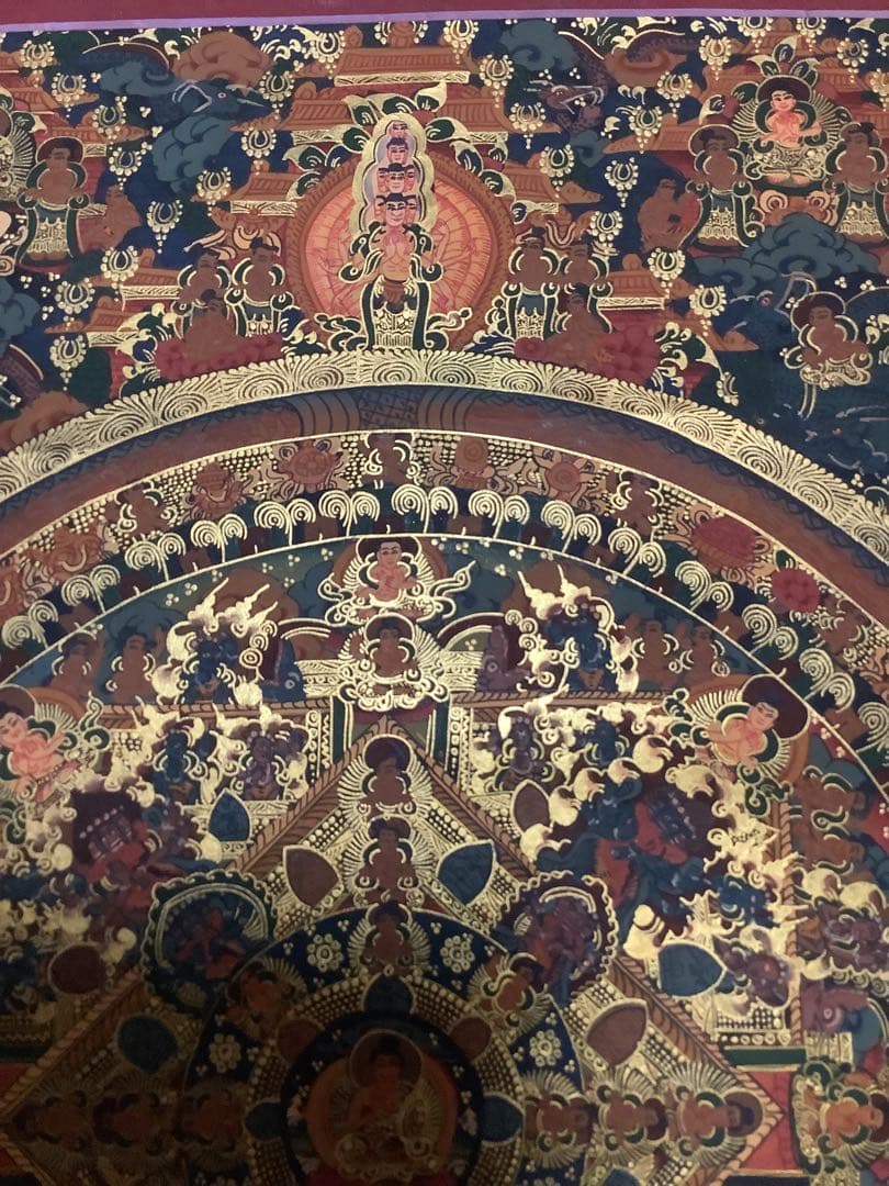 《 チベット密教　新品　1点物 》 手描き　曼荼羅　仏陀　釈迦　仏画　仏教　a8