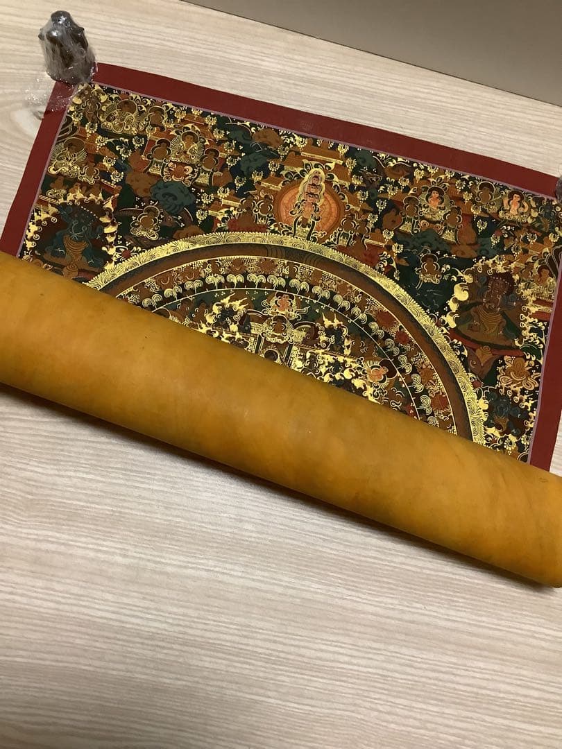 《 チベット密教　新品　1点物 》 手描き　曼荼羅　仏陀　釈迦　仏画　仏教　a8