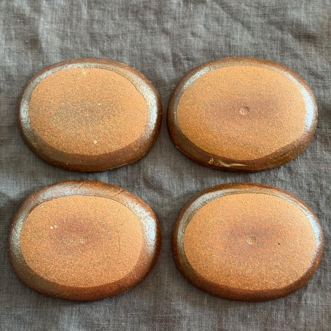 激レア一点もの　大谷桃子さん黒猫の柄違い小皿4点揃え