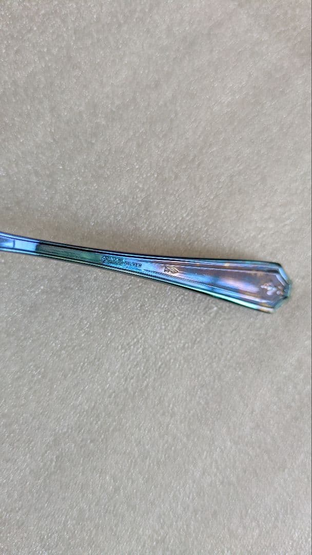 ラッキーウッド　銀製スプーン2本セット　シルバー950