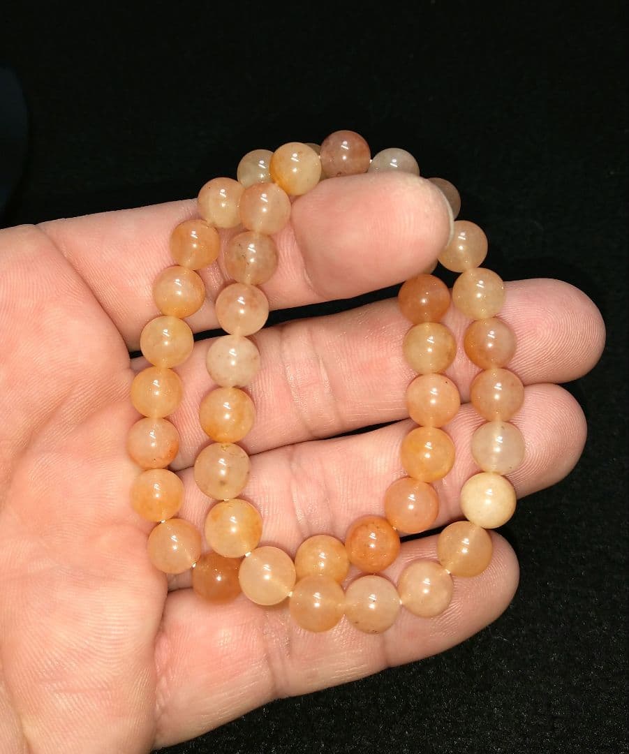 【ヒマラヤ産】レッドアゼツライト《２本セット》ブレスレット　希少　美品