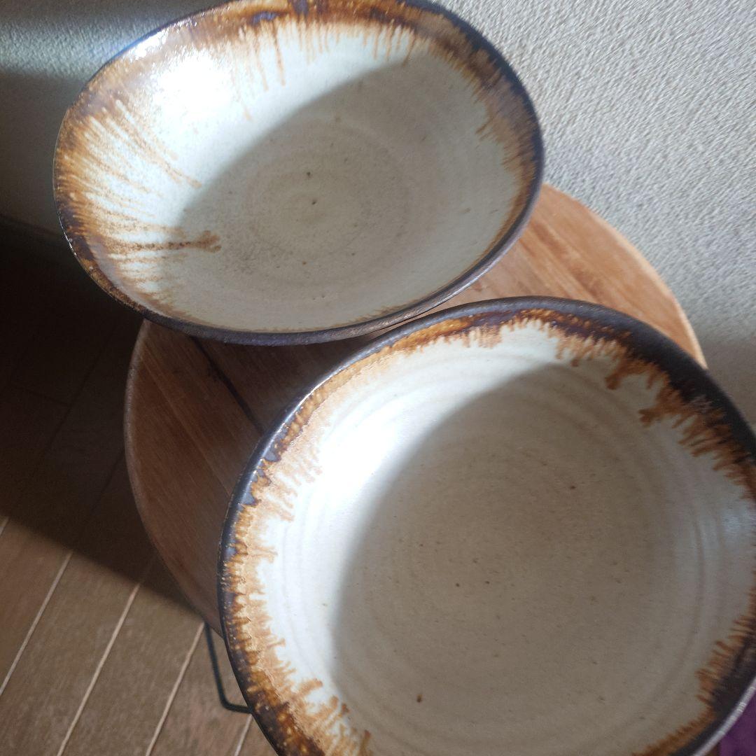 藤原純 楕円形 大皿 2枚セット