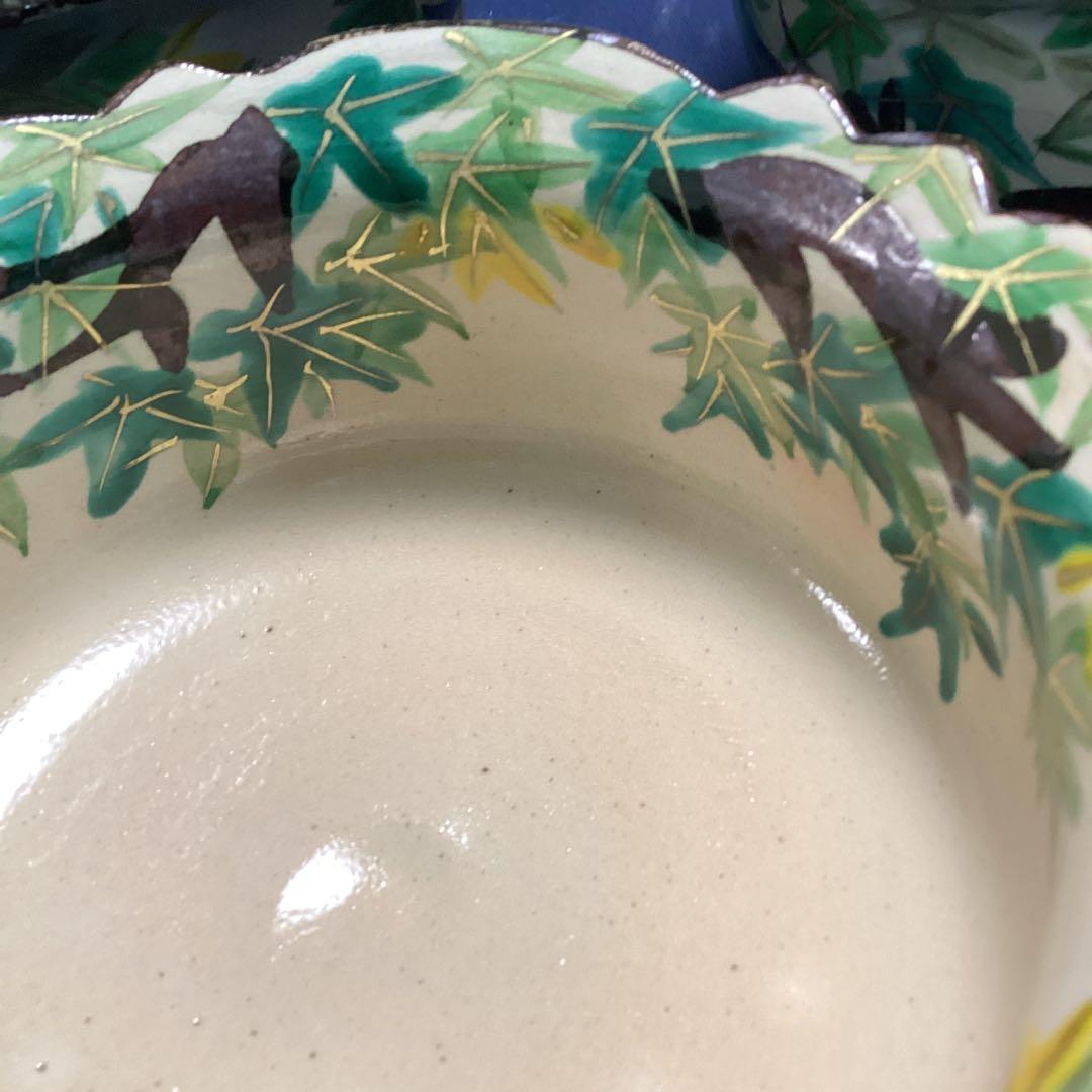 京焼乾山写新緑紅葉向付10客　　新品未使用　　夏の器