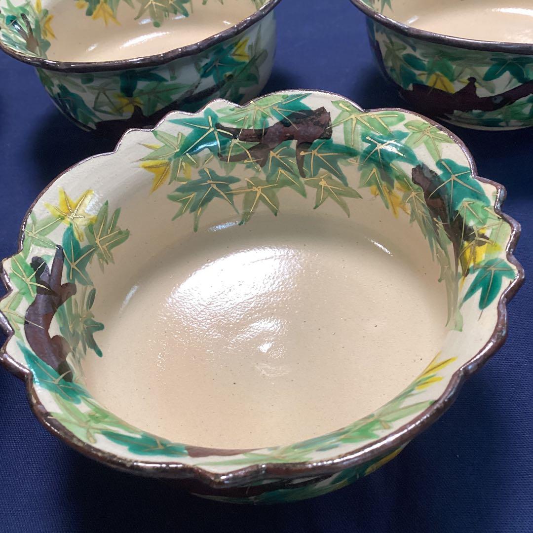 京焼乾山写新緑紅葉向付10客　　新品未使用　　夏の器